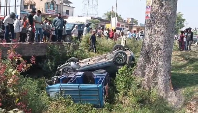 हल्द्वानी स्टेट हाईवे पर भीषण हादसा, ई-रिक्शा चालक की मौत